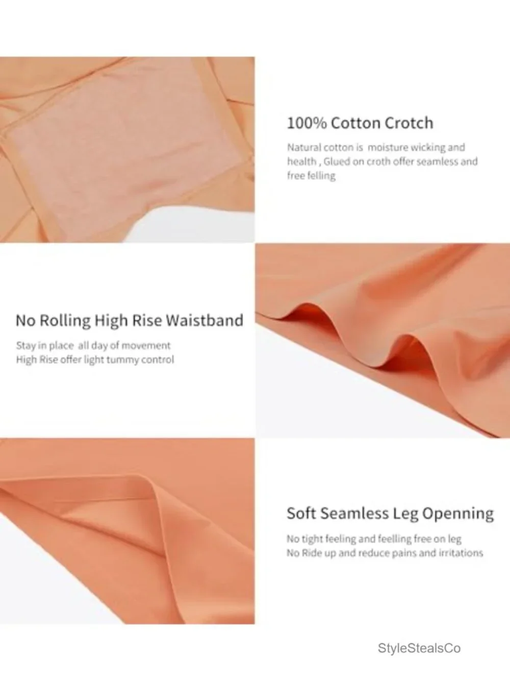 Seamless Soft Boy Shorts Panties for Women Anti Chafing Boxer Briefs Multiple
